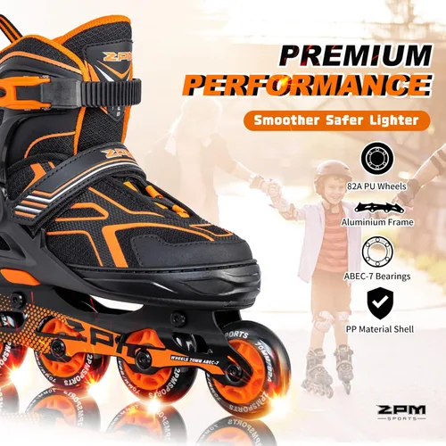 Miniatura 4 de 2PM SPORTS - Patines en línea ajustables Torinx verde para niños, patines divertidos para principiantes para niños, jóvenes, niñas, hombres y mujeres