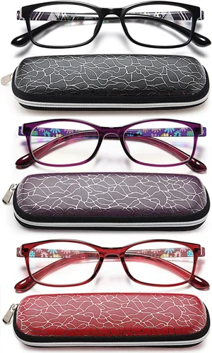 Miniatura 13 de EYEURL Paquete de 2 lentes de lectura con bloqueo de luz azul para mujeres y hombres, lentes de lectura para computadora + aumento de 1.0, anteojos