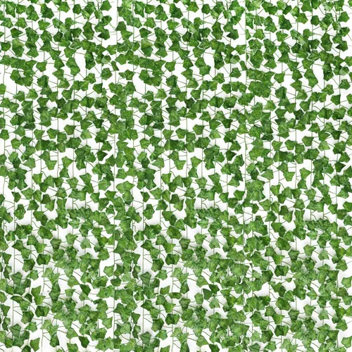 Miniatura 10 de CEWOR Paquete de 14 hojas de hiedra falsas de 98 pies, guirnalda artificial para colgar plantas verdes para dormitorio, decoración de pared, boda