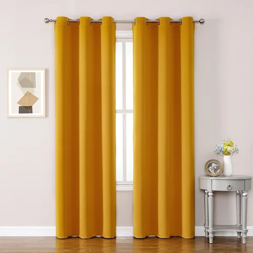 Miniatura 178 de ChrisDowa - Cortinas de cenefa pequeñas para cocina, cortinas cortas con ojales y aislamiento térmico para oscurecer la sala y habitación