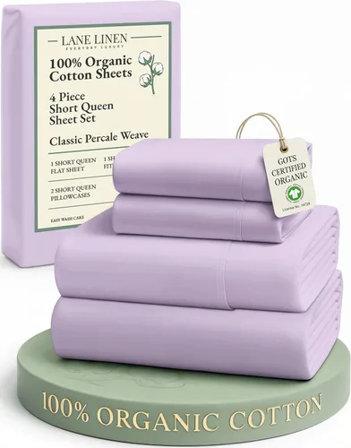 Miniatura 21 de LANE LINEN Sábanas 100% algodón orgánico para cama tamaño King, sábanas de percal suave, transpirables, de lujo, estilo hotelero, lavables a 09