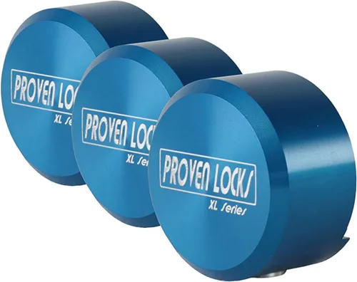 Miniatura 7 de Proven Industries - Juego de cerraduras Puck-Lock modelo 400XL, fabricado en los Estados Unidos, paquete de 3, color negro
