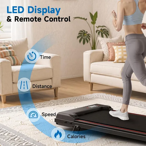 Miniatura 6 de Almohadilla para caminar con inclinación, caminadora debajo del escritorio para oficina en casa con ultra silenciosa <40 dB, 2.5 HP portátil