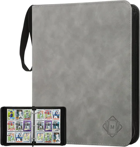 Miniatura 20 de Carpeta de Tarjetas Premium de 16 Bolsillos, Carpeta de Tarjetas de Intercambio Sostiene hasta 1000+ Tarjetas Álbum de Colección de Tarjetas 44 negro