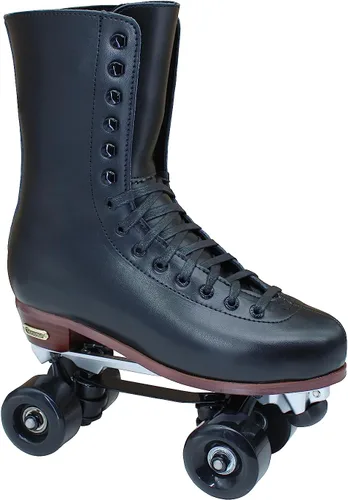 Miniatura 3 de Chicago Skates Premium Lifestyle - Patines de piel y gamuza para hombre, color negro