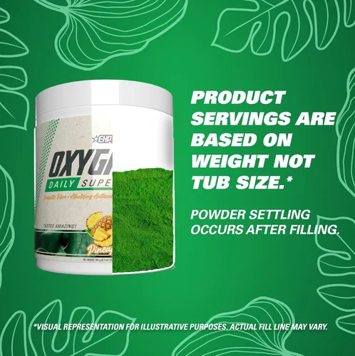 Miniatura 7 de EHP Labs OxyGreens Super Greens Powder - Superalimento de espirulina y clorella, jugo verde en polvo y suplementos de verduras con fibra prebiótica