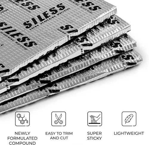 Miniatura 4 de Siless Alfombrilla amortiguadora de sonido de coche de 80 mil (0.079 in) y 18 pies cuadrados (18.3 ft²) - Amortiguador de sonido automotriz