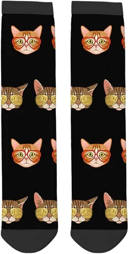 Miniatura 4 de AOYEGO Calcetines divertidos con guirnalda de bombillas brillantes, calcetines casuales novedosos, diseño de color de contraste para mujeres