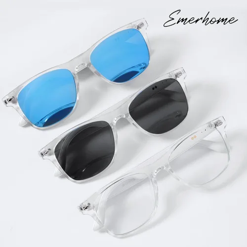 Miniatura 2 de Emerhome - Gafas inteligentes Bluetooth para hombres y mujeres con altavoces, control táctil, protección UV para exteriores y control de voz