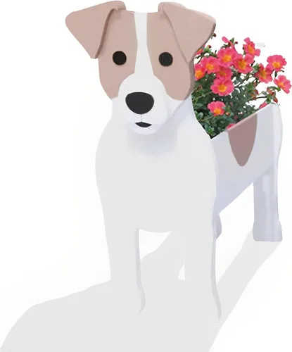 Miniatura 30 de Macetero de flores para perros, regalos para mujeres, bonitas macetas de PVC para perros, macetas para interiores y exteriores, maceta de jardín