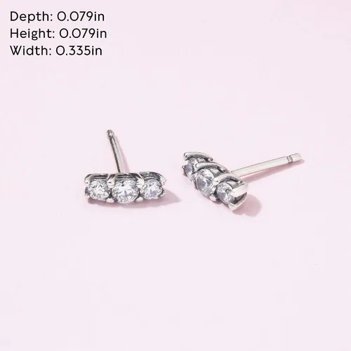 Miniatura 5 de PANDORA Sparkling Elegance Stud Earrings - Stunning Earrings for Women - Great Gift for Her - Sterling Silver & Cubic Zirconia