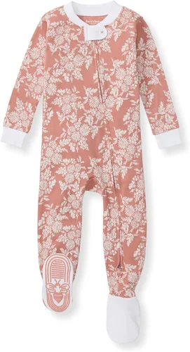 Miniatura 100 de Burt's Bees Baby Pijama para bebé niña, 100% algodón orgánico, pijama de una pieza, overol diagonal con cremallera, ajuste cómodo