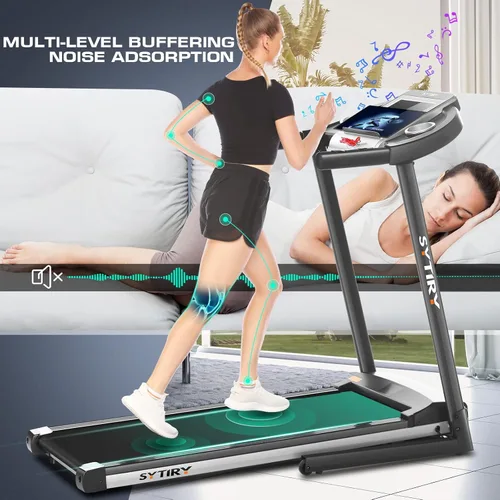Miniatura 6 de Cintas de correr para el hogar con pantalla de TV y WiFi, máquina plegable inteligente, escena de deportes virtual 3D, altavoces HiFi, aplicación