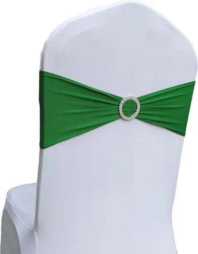 Miniatura 16 de 50 lazos elásticos para silla, bandas elásticas para silla con hebilla deslizante, lazos para bodas, hoteles, banquetes, fiestas de cumpleaños