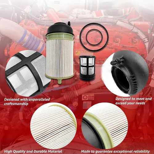 Miniatura 3 de PF9908 Filtro de combustible A4700903151 compatible con Detroit Diesel DD13 DD15 DD16 Freightliner Western Star Kit de filtro de combustible