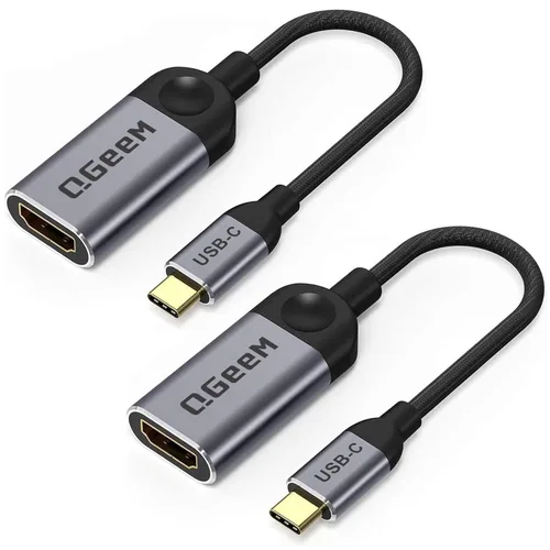 Miniatura 18 de QGeeM Cable adaptador USB C a HDMI 4K, adaptador USB tipo C a HDMI [Thunderbolt 3/4] HDMI para Laptop MacBook Pro/Air, iPhone 15 16 17 Pro max, Dell