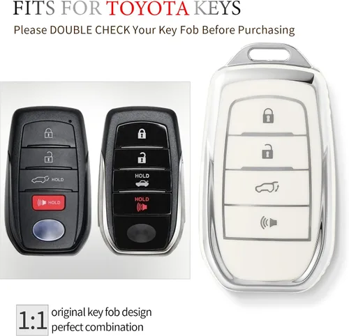 Miniatura 2 de OFFCURVE Funda para llavero Toyota, funda para llave de automóvil para Toyota Land Cruiser Venza RAV4 Prime Hilux Highlander Camry 4Runner