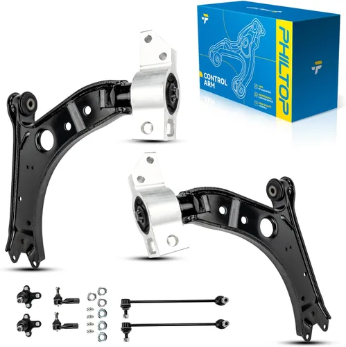 Miniatura 55 de PHILTOP Kit de suspensión delantera de 10 piezas, brazos de control inferiores con juntas de bola, eslabones de extremo de barra estabilizadora