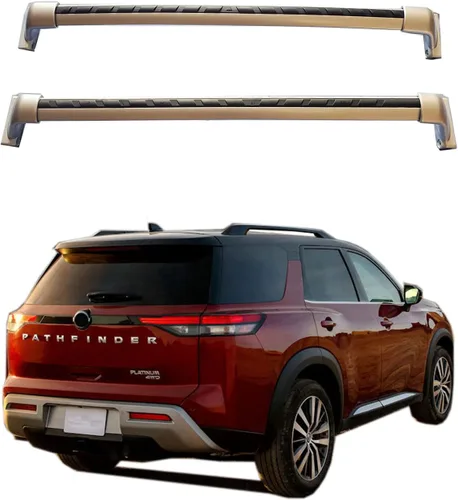 ROKIOTOEX Barras transversales de techo para Pathfinder 2022-2025 con rieles de techo elevados de fábrica, caja de carga, portador de kayak, barras