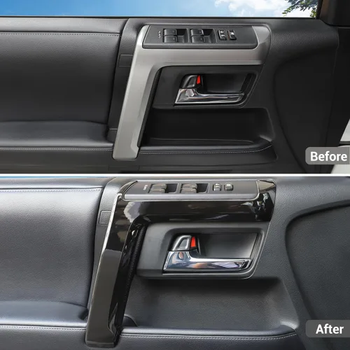 Miniatura 2 de Hoolcar Cubierta interior para manija interior de puerta compatible con Toyota 4Runner 2010-2023, color negro