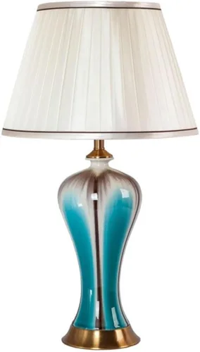 Lamp for Desk Nordic Retro Ceramic Table Lamp Mediterranean Style Simple Bedside Lamp Bedroom Study Decorative Lamp Desk Lamps for Home Office