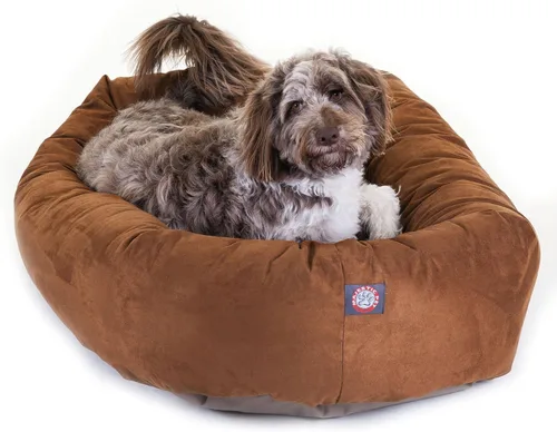 Miniatura 20 de Majestic Pet Cama para Perros Grandes Lavable de 40 Pulgadas, Mueble Ortopédico en Forma de Donut para Perros Grandes, Almohadilla y Alfombra de Gris