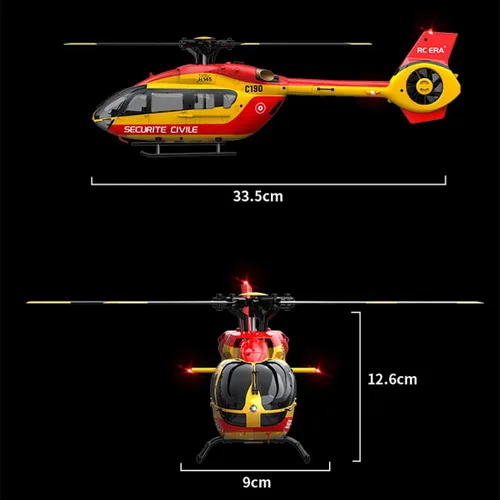 Miniatura 9 de C190 H145 6CH Helicóptero de control remoto avión para adultos principiantes RC Heli solo rotor sin altitudes mantener altitud Hover/posicionamiento