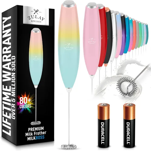 Miniatura 38 de Zulay Kitchen - Batidor eléctrico de mano para café, lattes, capuchinos, matcha y chocolate caliente, mezclador portátil para bebidas, accesorio