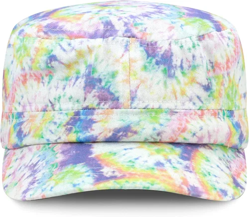 Miniatura 7 de The Hat Depot Cadet Military Army - Gorra de béisbol de algodón lavado con teñido anudado y algodón lavado básico y desgastado, gorra de algodón
