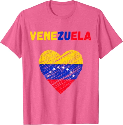 Miniatura 43 de Camiseta con la bandera venezolana con corazón de Venezuela, Negro