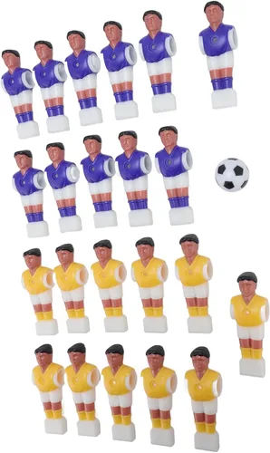 Bnineteenteam Futbolín de repuesto para hombre, 22 piezas de futbolín con pelota, muñecos de resina, para mesa de 4.6 ft
