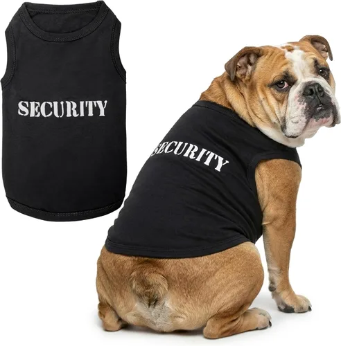 Miniatura 11 de Camiseta para Perro Parisian Pet - Camiseta Bordada FBI - 100% Algodón, Ropa Transpirable para Perros - Chaleco para Mascotas Sin Mangas - Camisas