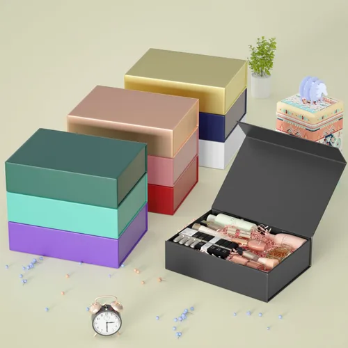 Miniatura 5 de ROSTELACK Cajas de regalo de 11.9" x 8.5" x 3.3" con tapa de cierre magnético caja para regalos, caja de regalo de dama de honor, bonita caja, cajas