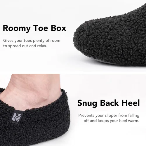 Miniatura 3 de RockDove - Pantuflas de vellón de estilo cerrado para mujer, ideales para interiores