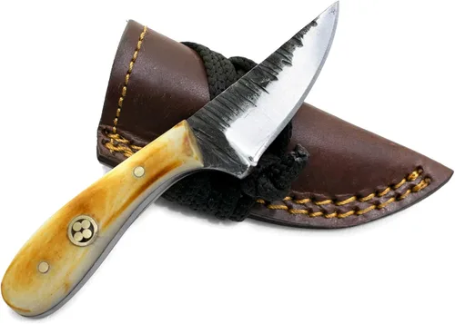 Miniatura 18 de Cuchillo de despellejado Titan International Knives TC-30 de acero Carbono 1080 Cuchillo de utilidad hecho a mano EDC Hoja fija
