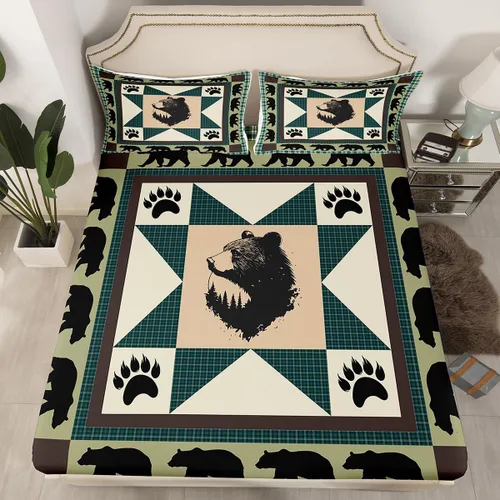 Miniatura 30 de Juego de ropa de cama de estilo bohemio occidental, tamaño individual, diseño de vaca atrapasueños, sábana bajera ajustable del suroeste, tribu