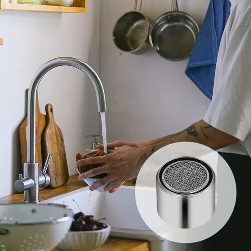Miniatura 7 de 4 piezas de filtro de fregadero de baño aireador de grifo de cocina con carcasa de latón rosca hembra 55/64 pulgadas aireador para fregadero filtro