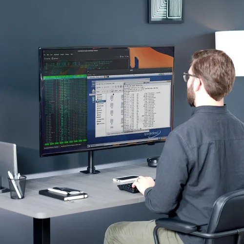 Miniatura 4 de VIVO Soporte de escritorio para TV y monitor de pantalla ultra ancha, altura ajustable y soporte de inclinación para pantallas de hasta 42 pulgadas