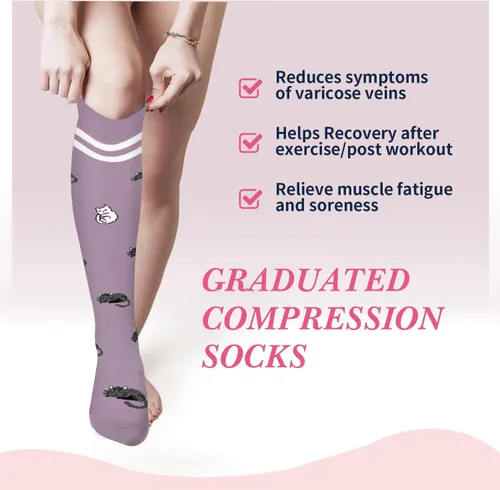 Miniatura 14 de Sooverki - Calcetines de compresión de cobre para circulación, para mujeres y hombres, 6 pares, para correr, atletismo, medicina, enfermería, viajes