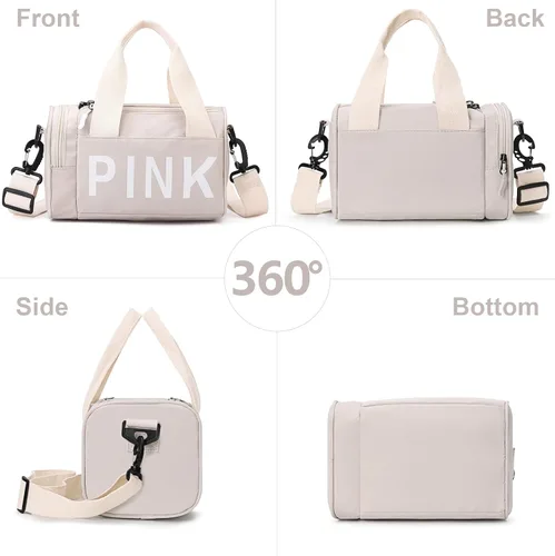 Miniatura 2 de Mini bolso cruzado pequeño para gimnasio, lindo bolso de lona pequeño, bolso deportivo estético, bolsa de gimnasio bolsa de hombro para fitness