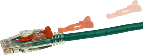Miniatura 18 de NTW NTW - Cable de conexión de bloqueo de red patentado CAT6 de 1 pie, sin enganches, azul (NL-U6K-001BL)