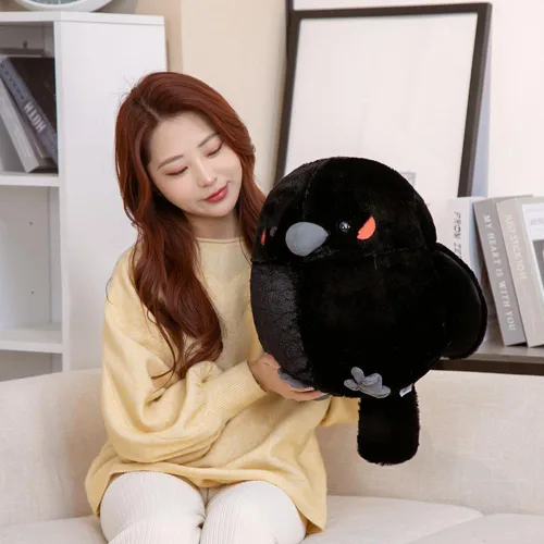 Miniatura 5 de Gorrión de peluche grande de 17.8 pulgadas, muñeco de peluche de pájaro gordo grande, almohada suave con forma de animal, regalo para niños y adultos