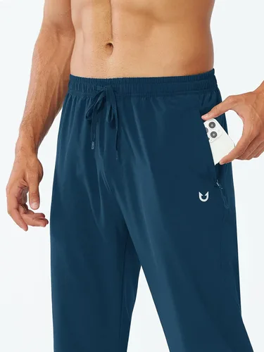 Miniatura 2 de NORTHYARD Pantalones deportivos para correr para hombre, pantalones de gimnasio ligeros, pantalones de correr con dobladillo abierto