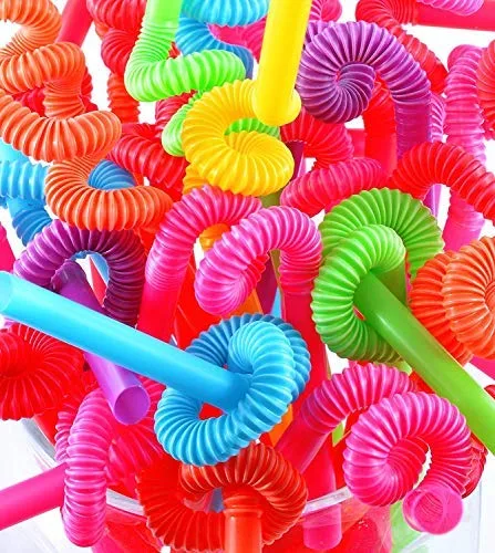 Perfect Stix Artistic 10 UN-200 - Pajitas flexibles de neón sin envolver (paquete de 200)