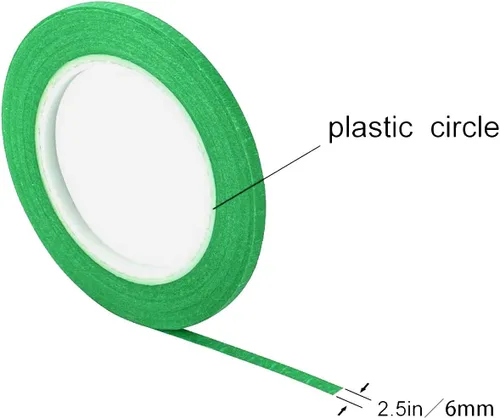 Miniatura 2 de ANCIRS Paquete de 3 cintas para pintores verdes de 1/4 pulgadas x 60 yardas con acabado fino y borde de fácil extracción de 14 días