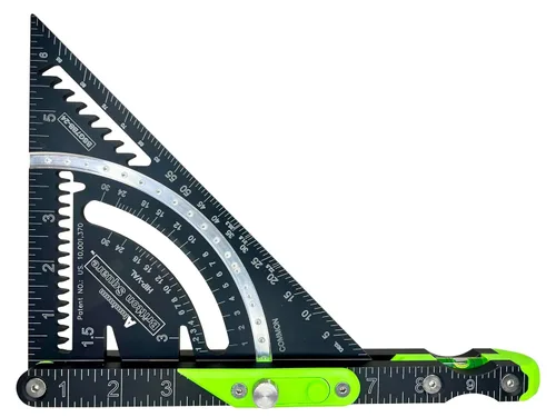Miniatura 5 de Britton Square 7"-Negro/Verde Escuadra de Aluminio para Vigas - Escuadra de Vigas con Nivel, Innovadoras Herramientas de Carpintería y Estructuración