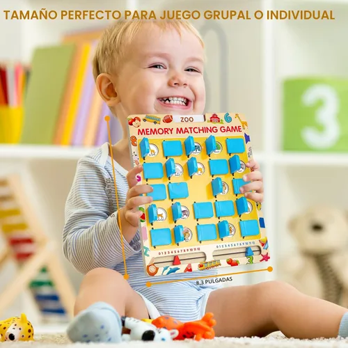 Miniatura 3 de Juego de Memoria de Emparejamiento para Niños de 3 4 5 6 7 8 Años, Juguete de Viaje para Niños y Niñas, Juego de Mesa de Madera, Esenciales de Viaje