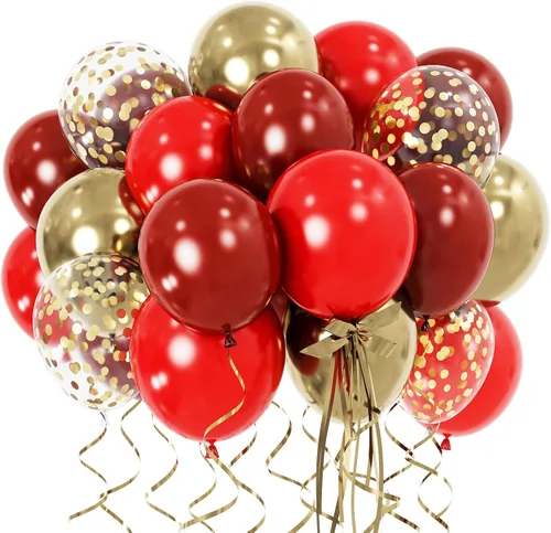 Miniatura 8 de Globos azul turquesa, 60 unidades de globos azul turquesa con globo azul metálico transparente, globos pastel azul bebé perla y turquesa