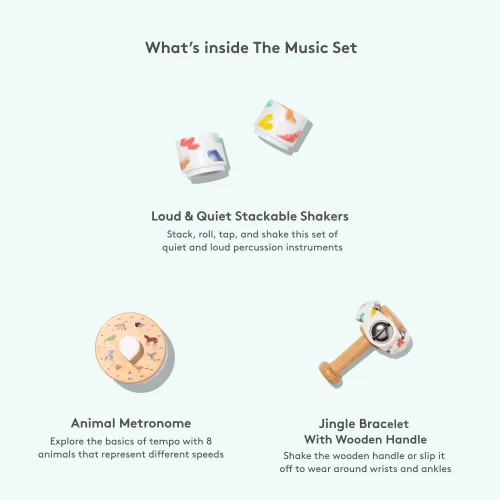 Miniatura 17 de LOVEVERY El Set de Música 6 Instrumentos Musicales Montessori & Libro de Ritmo Juguetes Educativos para Niños Pequeños y Preescolares