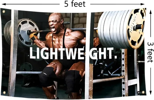 Miniatura 2 de Ronnie Coleman - Bandera ligera y divertida para póster, tapices de pared de cueva de hombre duradera con ojales de latón de 3 x 5 pies
